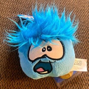Club Penguin Blue Puffle Series 5 with Tag and Unused Coin still attached